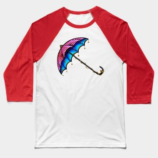 Red & Blue Umbrella Baseball T-Shirt